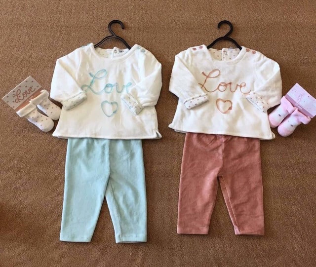 Bộ nỉ nhung hàng xuất dư cho bé trai/ bé gái