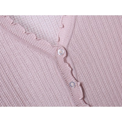 Áo khoác Cardigan dệt kim thiết kế cổ chữ V thanh lịch