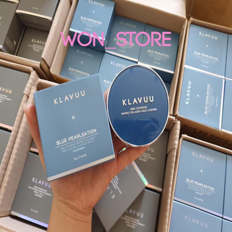 Phấn nước ngọc trai Klavuu Cushion Pearlsation Hight Coverage sẵn đủ màu đủ tone [ Chính Hãng]