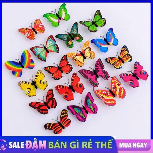COMBO 100 ĐÈN LED DÁN TƯỜNG HÌNH BƯỚM - ĐÈN NGỦ CỰC HOT