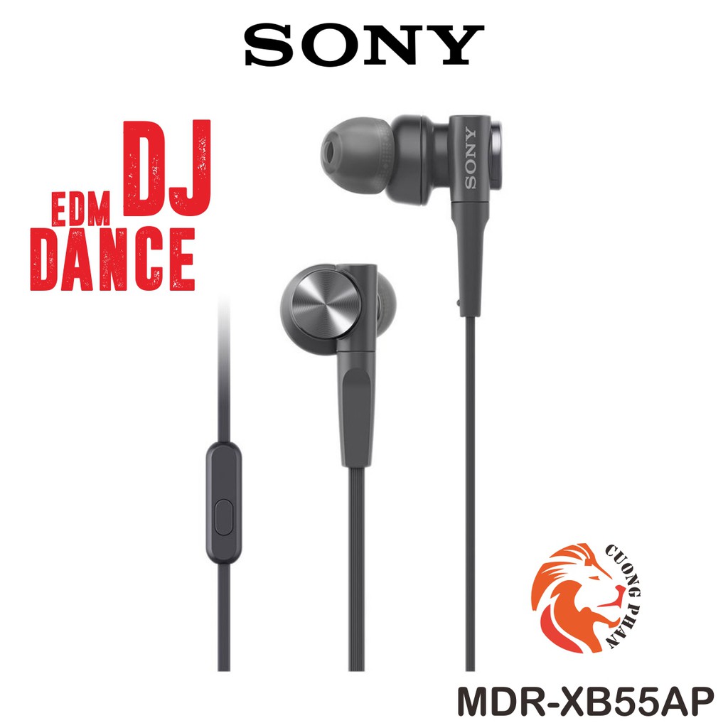 Tai Nghe Nhét Tai Extra Bass Sony MDR-XB55AP - Âm Bass Mạnh - Bảo Hành Chính Hãng 12 Tháng