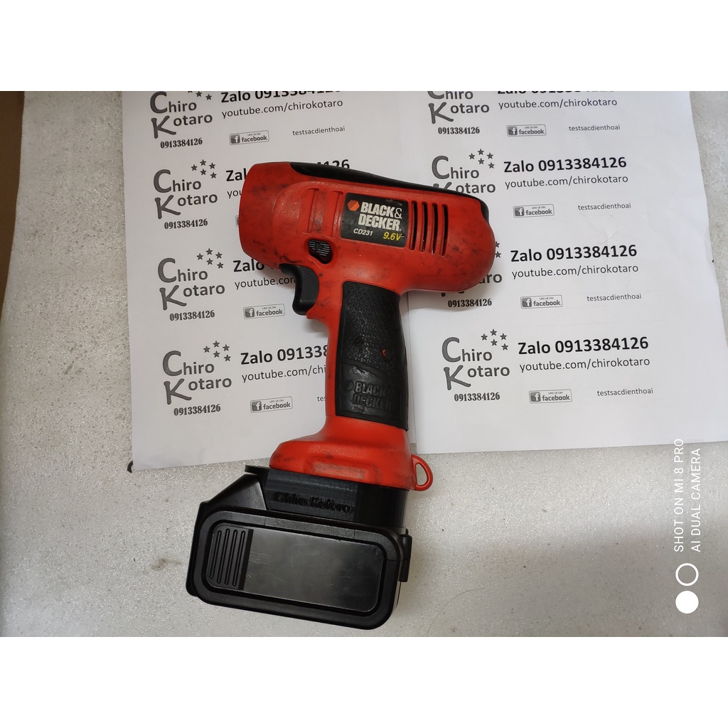 Đế chuyển pin máy khoan, vit Black Decker 9.6V NiCD sang dùng hộp pin cài Makita LXT
