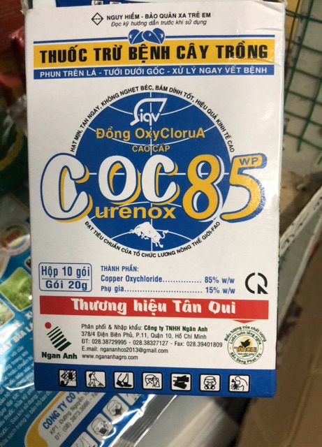Thuốc trừ bệnh Coc 85wp trị bệnh đốm, bệnh phấn trắng trên cây hoa hồng
