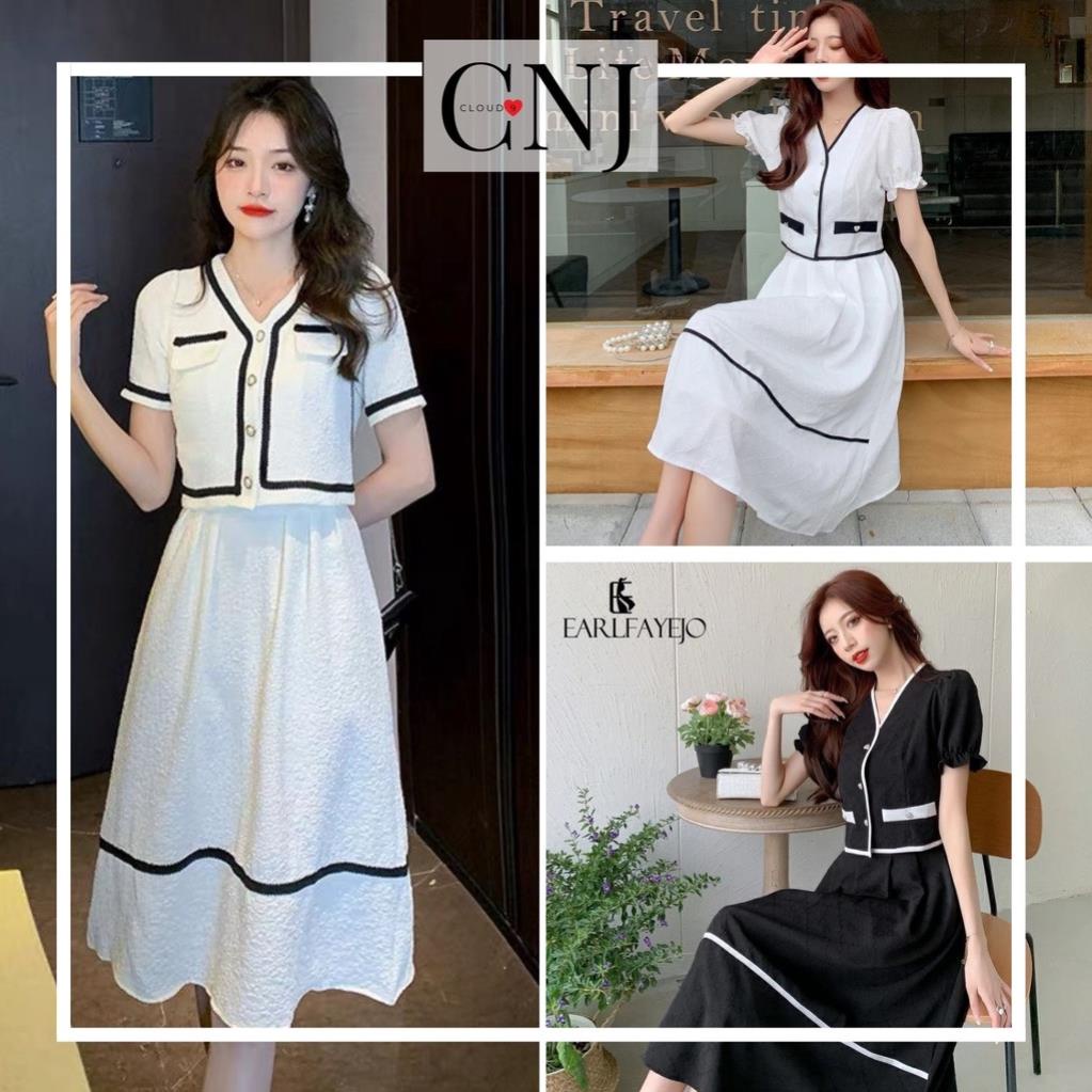Set bộ tiểu thư nữ áo kèm chân váy dài chất chéo thái đi dự tiệc, đám cưới sự kiện set bộ đồ sang chảnh hàng Quảng Châu