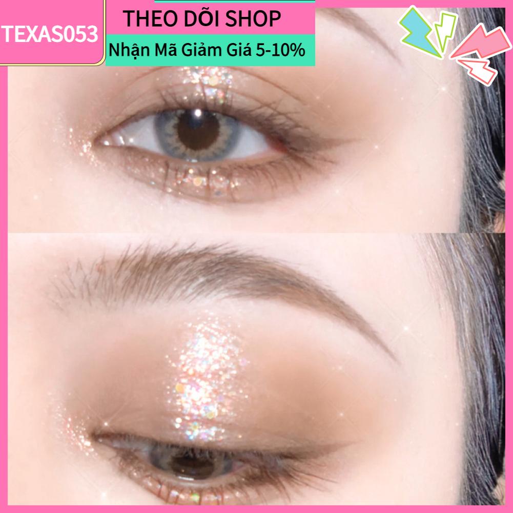 [Hàng mới về] Bảng phấn mắt 7 màu sắc hiệu ứng lì/ ánh nhũ kết hợp trang điểm đa năng thời trang