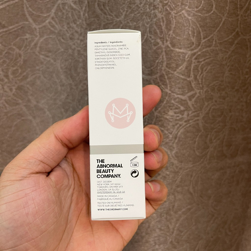 Serum The Ordinary Niacinamide 10% + Zinc 1% sáng da, thu nhỏ lỗ chân lông