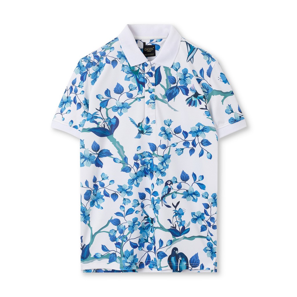 Áo thun Polo Galvin họa tiết mùa hè 2021 chất cotton co giãn nhẹ PLGV50-4 - Leo vatino