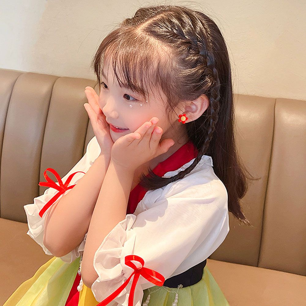 Bộ 10 khuyên tai kiểu hoa dễ thương thời trang dành cho bé gái