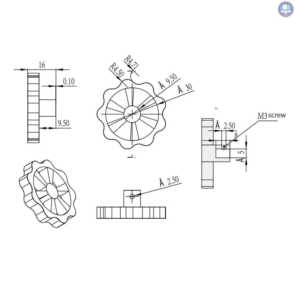 Gm Nút Vặn Trục Cầm Tay Bằng Hợp Kim Nhôm Cho Máy In 3d Creality 3 Cr-10 V2 | BigBuy360 - bigbuy360.vn