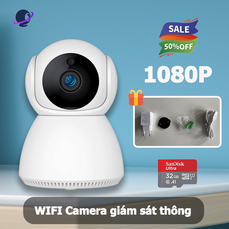 Camera wifi GOKU 1080P-2.0MP Camera giám sát thông minh kèm thẻ nhớ 32GB (bảo hành 2 năm)