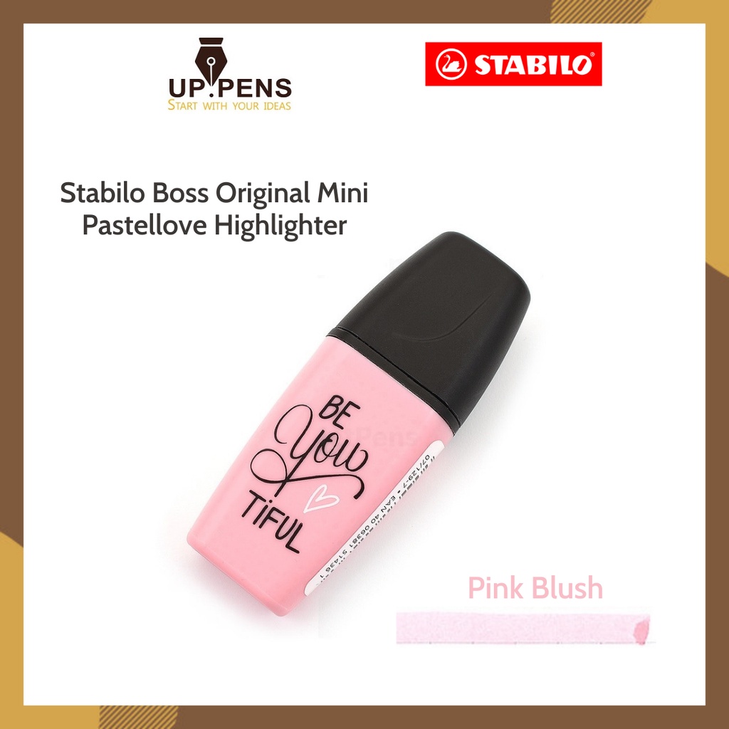 Bút dạ quang Stabilo Boss Original Mini Pastellove Highlighter - Màu hồng pastel (Pink Blush)