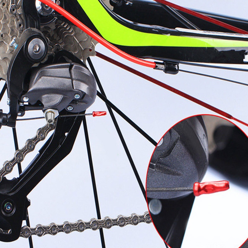 Set 100 Nút Bọc Dây Phanh Xe Đạp Leo Núi Bằng Hợp Kim Nhôm Tiện Dụng