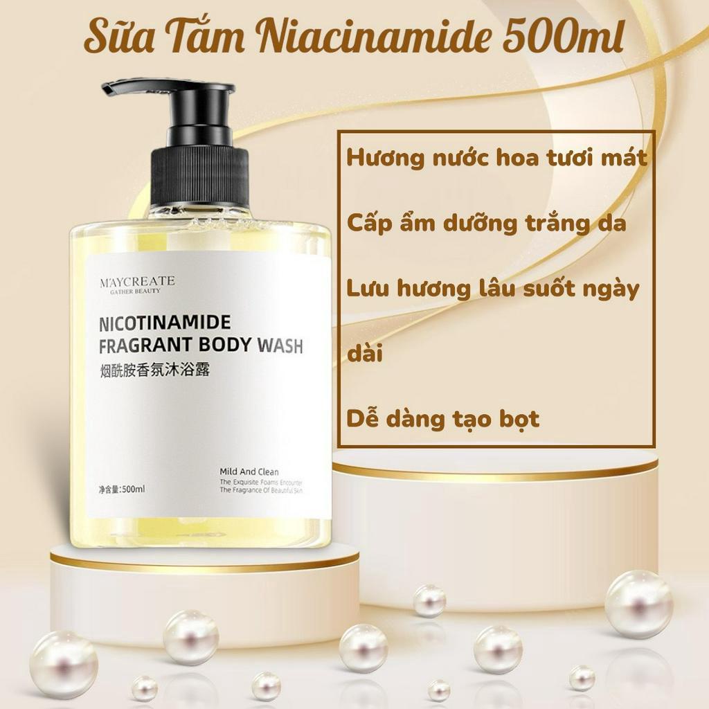 Sữa Tắm Trắng Da Hương Nước Hoa Niacinamide Unisex 500ml