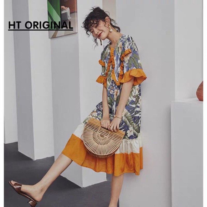 váy đầm nữ dáng xuông dài họa tiết hoa xinh mùa hè mát cao cấp (video shop quay )✅sẵn hàng giao luôn✅