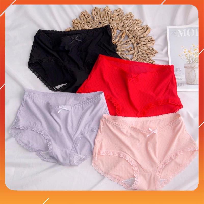 Quần lót nữ chất liệu thông hơi cao cấp viền ren thoáng khí kháng khuẩn nâng mông Q2348