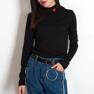 (ORDER) Áo thun cổ lọ tim