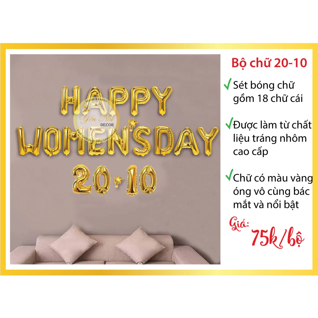 𝗦𝗲́𝘁 𝗯𝗼́𝗻𝗴 𝘁𝗿𝗮𝗻𝗴 𝘁𝗿𝗶́ ngày quốc tế phụ nữ Việt Nam 𝟮𝟬/𝟭𝟬, sét bóng 𝗛𝗮𝗽𝗽𝗽𝘆 𝗪𝗼𝗿𝗺𝗲𝗻 𝗗𝗮𝘆 Yến Nhi Shop