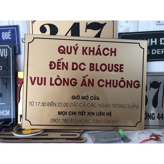 Bảng công ty, bảng giờ làm việc, biển mica nhiều kích thước.