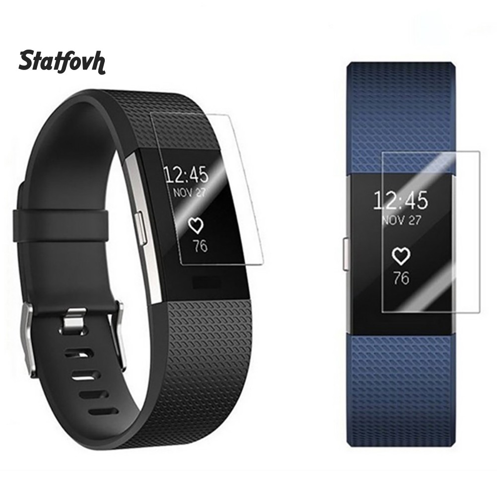 Bộ 6 miếng kính cường lực chống trầy xước bảo vệ màn hình đồng hồ Fitbit Charge 2