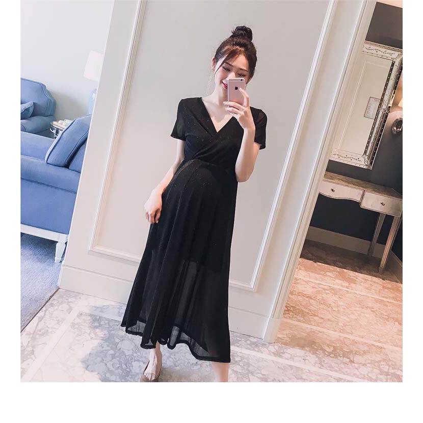 Váy Bầu Đầm Bầu Sau Sinh Cho Bé Bú A1164