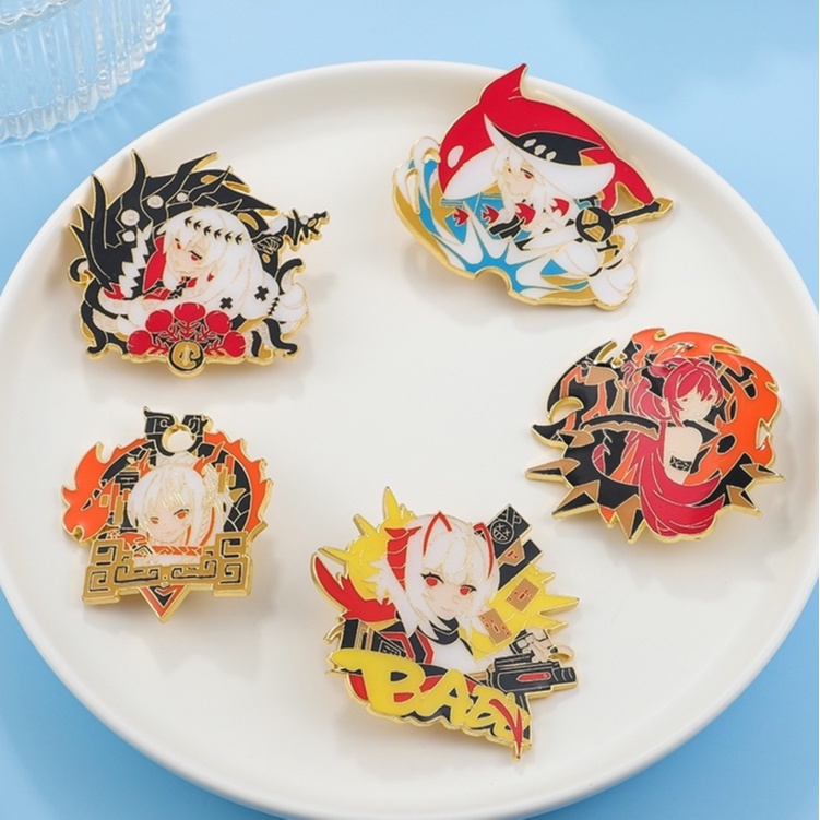 Huy hiệu cài áo bằng kim loại hình nhân vật hoạt hình Game Arknights