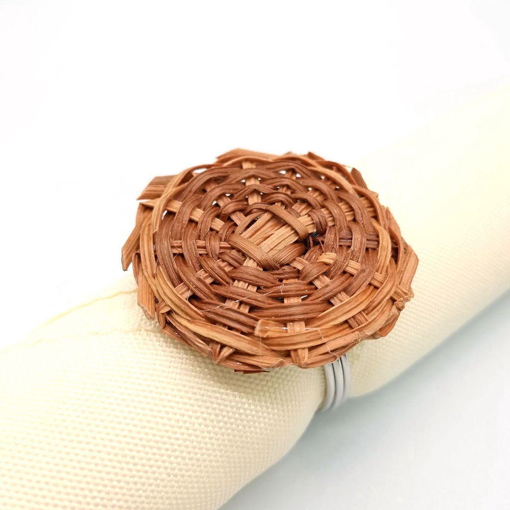 IVORY Vòng Giữ Khăn Ăn Bằng Vải Dệt Mộc Mạc Cho Nhà Bếp / Tiệc Cưới