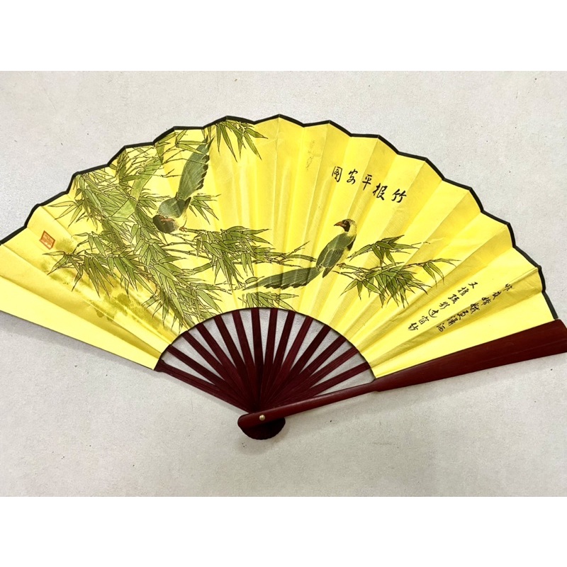 Quạt Giấy Cổ Trang Trung Quốc Size Lớn Trang Trí Phòng Khách