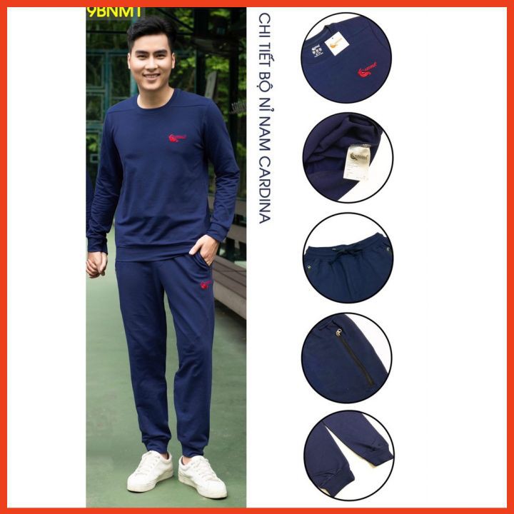 Bộ nỉ nam giữ nhiệt Cardina - 95% cotton tự nhiên