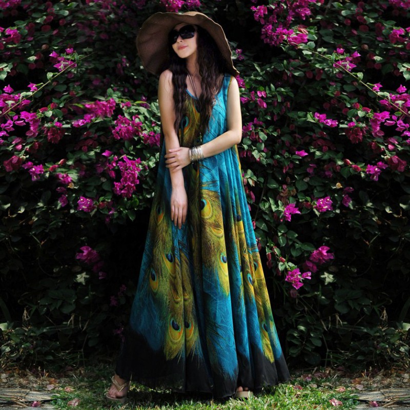 [Baywellfashion]Đầm maxi vải chiffon duyên dáng mặc khi đi biển hay đi tiệc | BigBuy360 - bigbuy360.vn