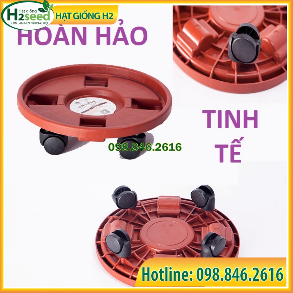 Kệ để chậu cây đường kính 40 cm, giá đỡ chậu hoa cây cảnh có bánh xe, trọng tải 60kg
