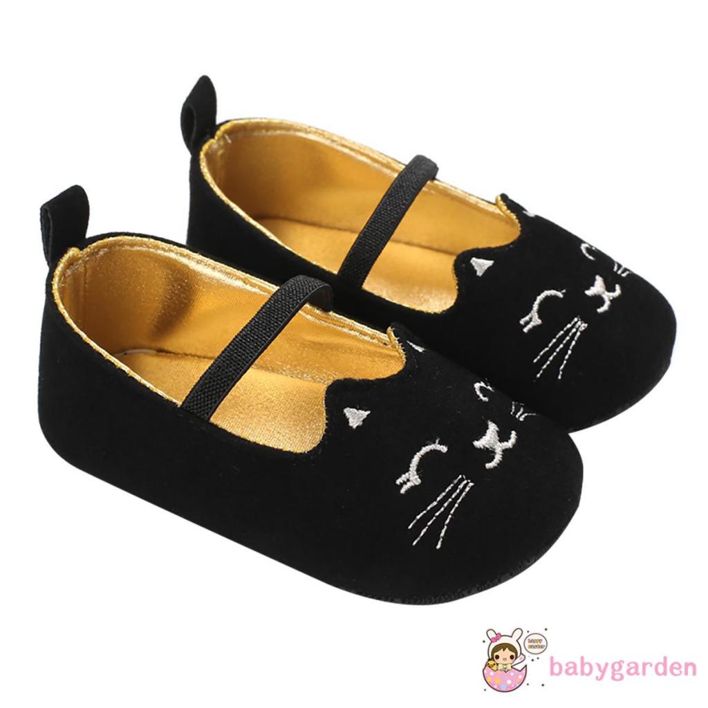 Giày Vải Cotton Đế Mềm Cho Bé Gái 0-18 Tháng Tuổi/Hồng/Trắng/Nâu/Xám/Đen