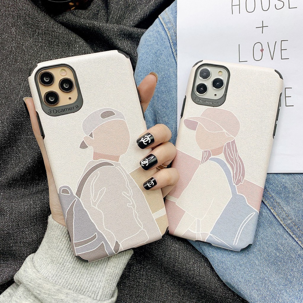 Ốp Lưng Da IMD Boy x Girl - R060