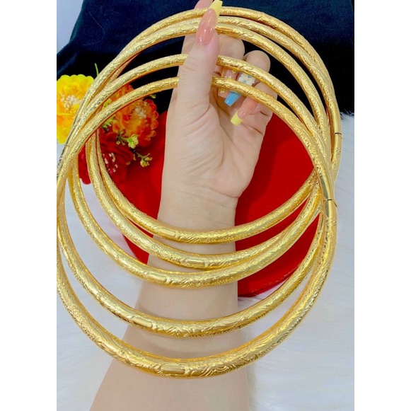 kiềng cưới cô dâu mạ vàng 24