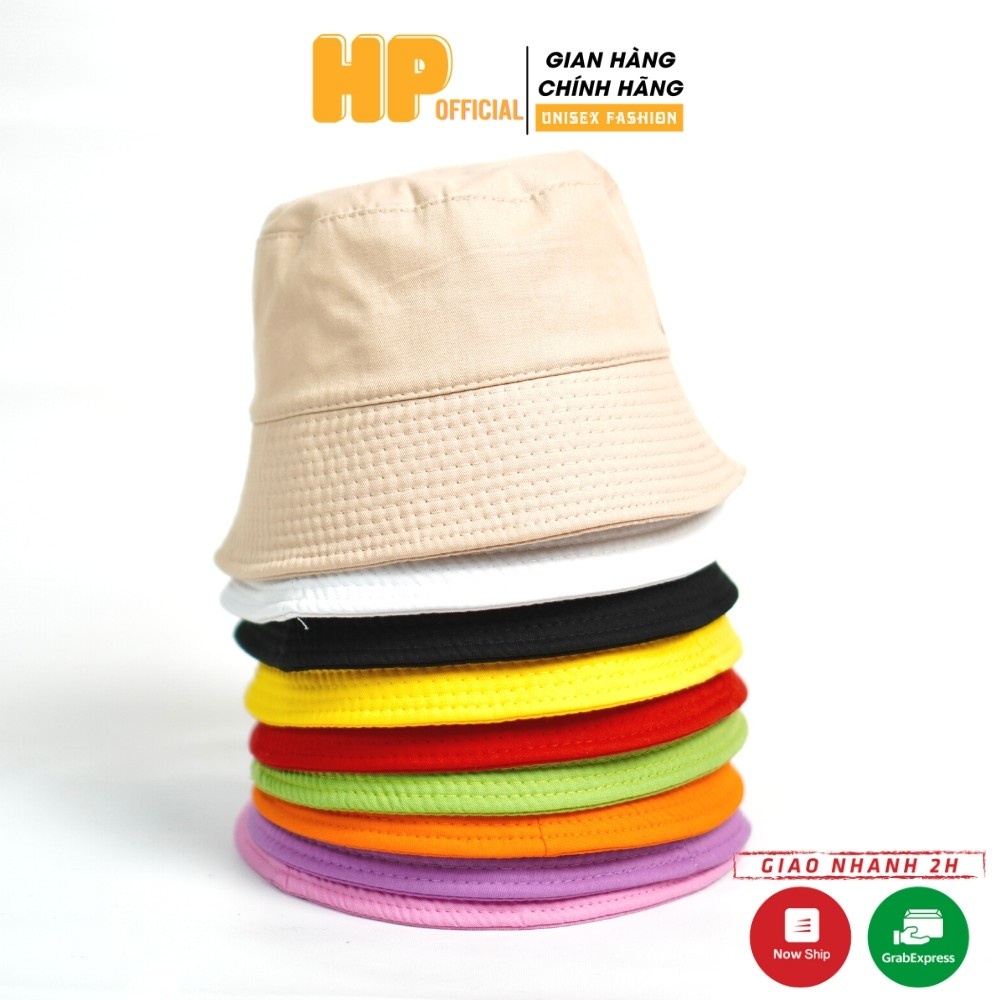 Mũ Nón Bucket trơn  Mũ Nón tai bèo vành cúp trơn Ulzzang form unisex nam nữ