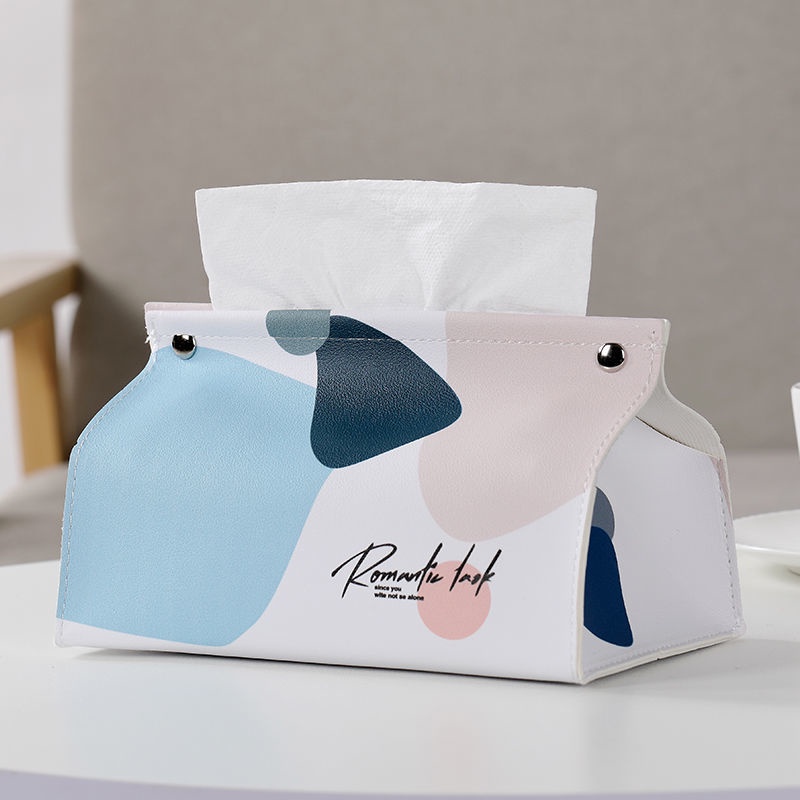 Hộp Đựng Khăn Giấy Bằng Da Thiết Kế Tối Giản Sáng Tạo Trang Trí Phòng Khách / Xe Hơi