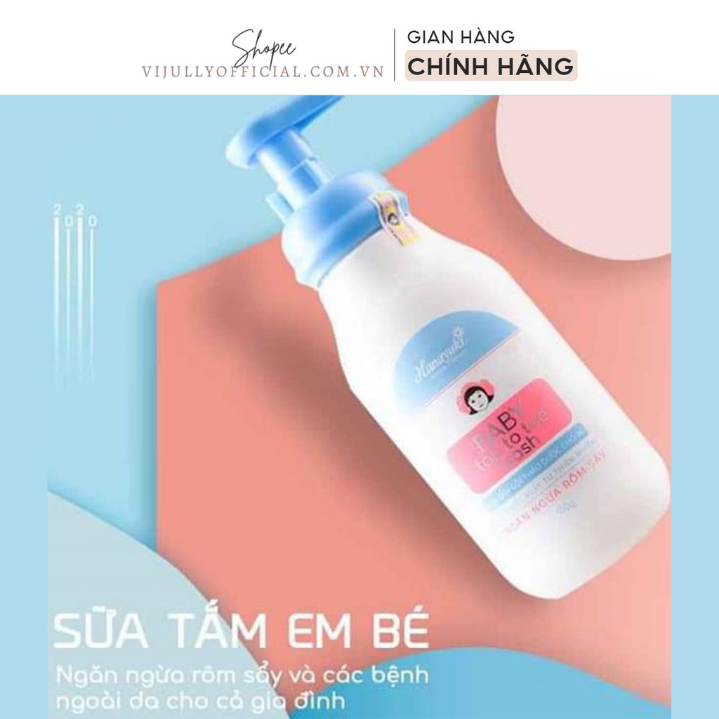 Sữa tắm gội thảo dược em bé Hanayuki Baby Top To Toe Wash ngừa rôm sẩy chính hãng 150gr