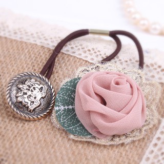dây cột tóc hoa hồng lá