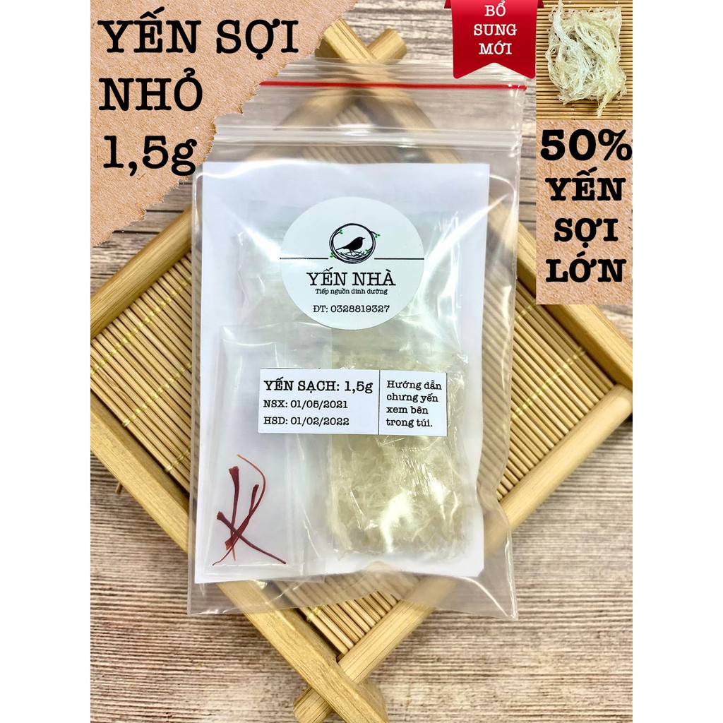 Yến sào saffron salam gói chia sẵn kèm theo hướng dẫn chưng yến - Yến Nhà