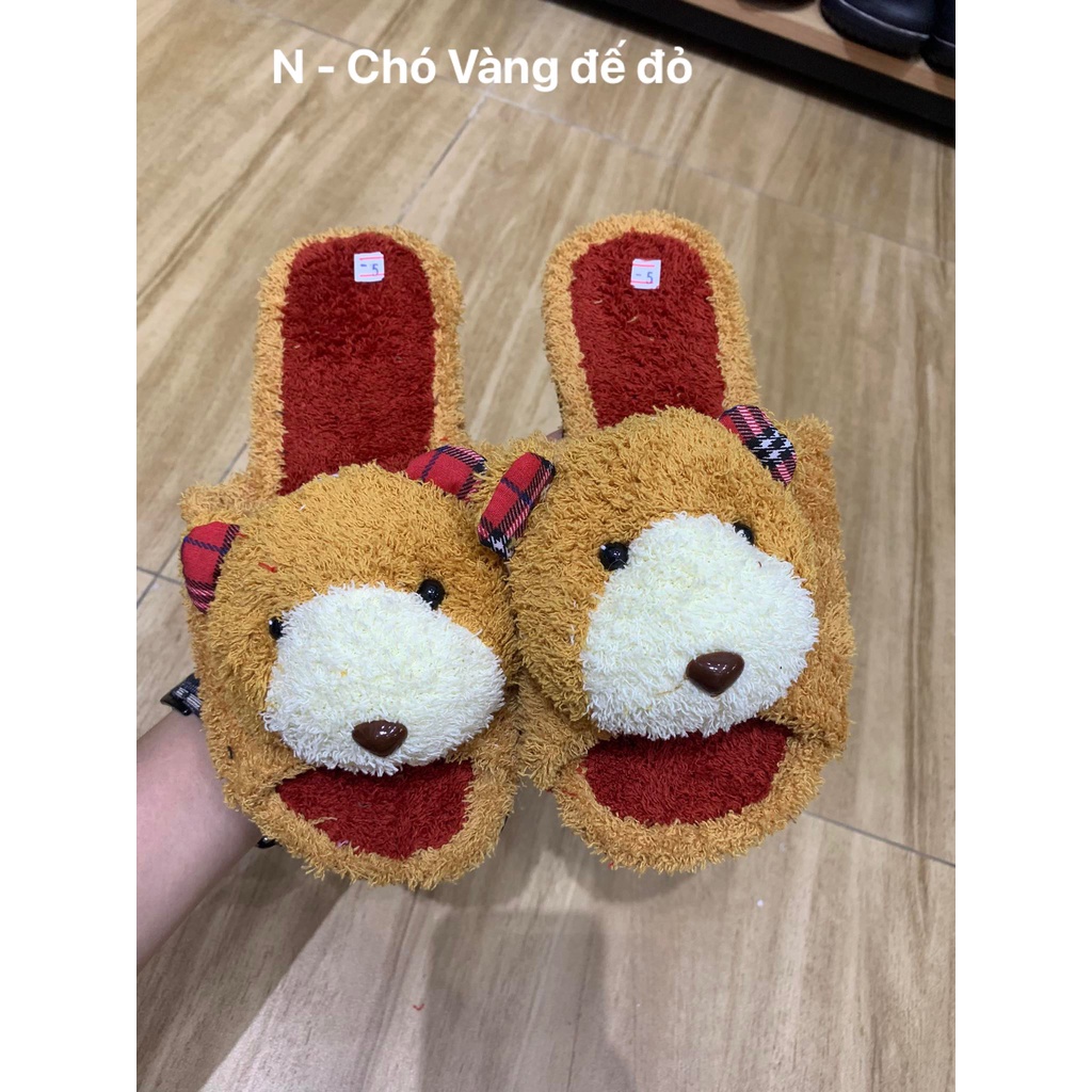 DÉP LÔNG QUAI NGANG - DÉP THÁI LAN ĐI TRONG NHÀ HÌNH THÚ DÀNH CHO NGƯỜI LỚN