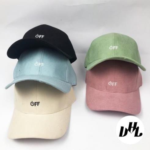 Mũ lưỡi trai ❤️ Nón kết thêu hình chữ OFF chất nỉ nhung cao cấp form unisex nam nữ