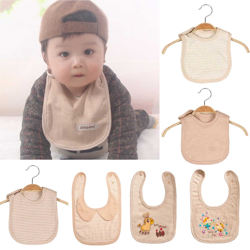 Khăn Yếm Cotton Hai Lớp Mềm Mại Cho Bé