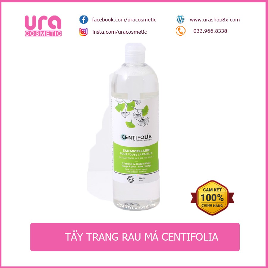 Nước tẩy trang rau má centifolia