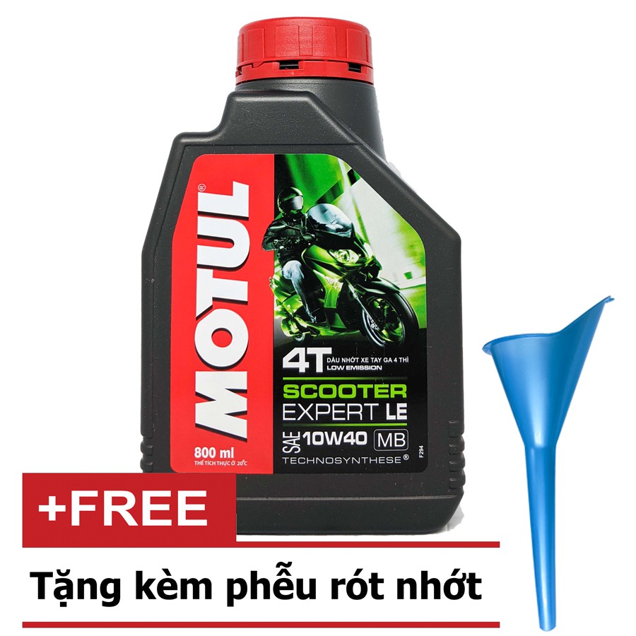 DẦU NHỚT TAY GA MOTUL SCOOTER EXPERT LE 10W40 800ml - 0.8L (TẶNG PHỄU THAY NHỚT)