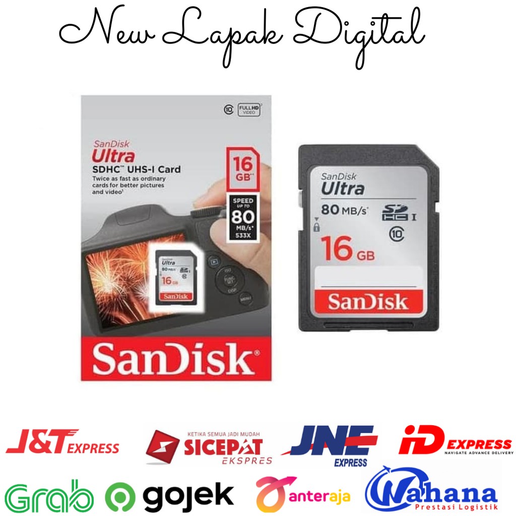 Thẻ Nhớ Sandisk Ultra Sd 16gb Tốc Độ 80mbps Class 10