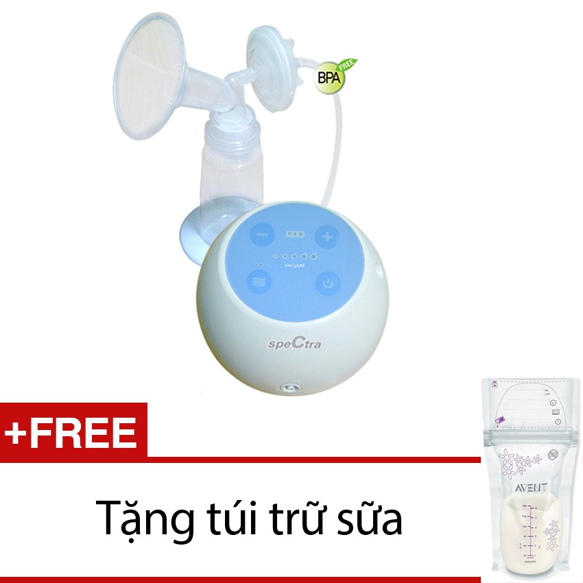 Máy hút sữa Spectra M1 SPT017 (Xanh dương) + Tặng 10 túi trữ sữa Philips Avent SCF603-25