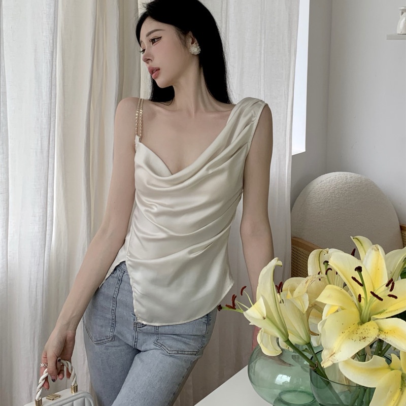 Áo Hai Dây Thiết Kế Độc Đáo Thời Trang Hè Quyến Rũ Cao Cấp Cho Nữ