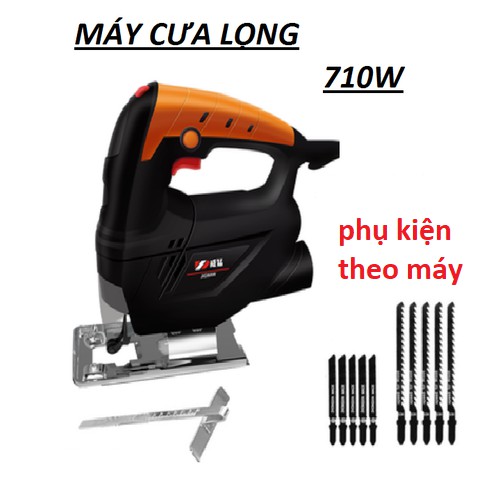 [ SIÊU RẺ ] Máy cưa lọng cưa sọc cầm tay 710w tặng kèm 5 lưỡi cưa gỗ - 5 lưỡi cưa sắt