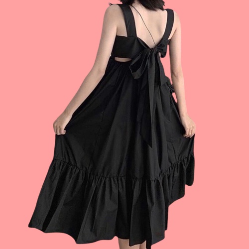 Váy đầm 2 dây maxi bản to dập li dáng dài tiểu thư bánh bèo điệu đà❤