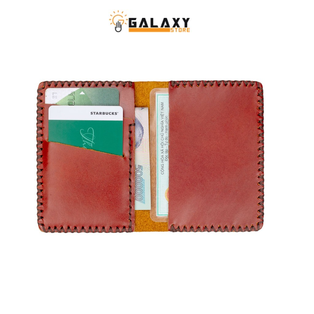 Ví Nhỏ Để Thẻ Da Bò Handmade Galaxy Store GVM07