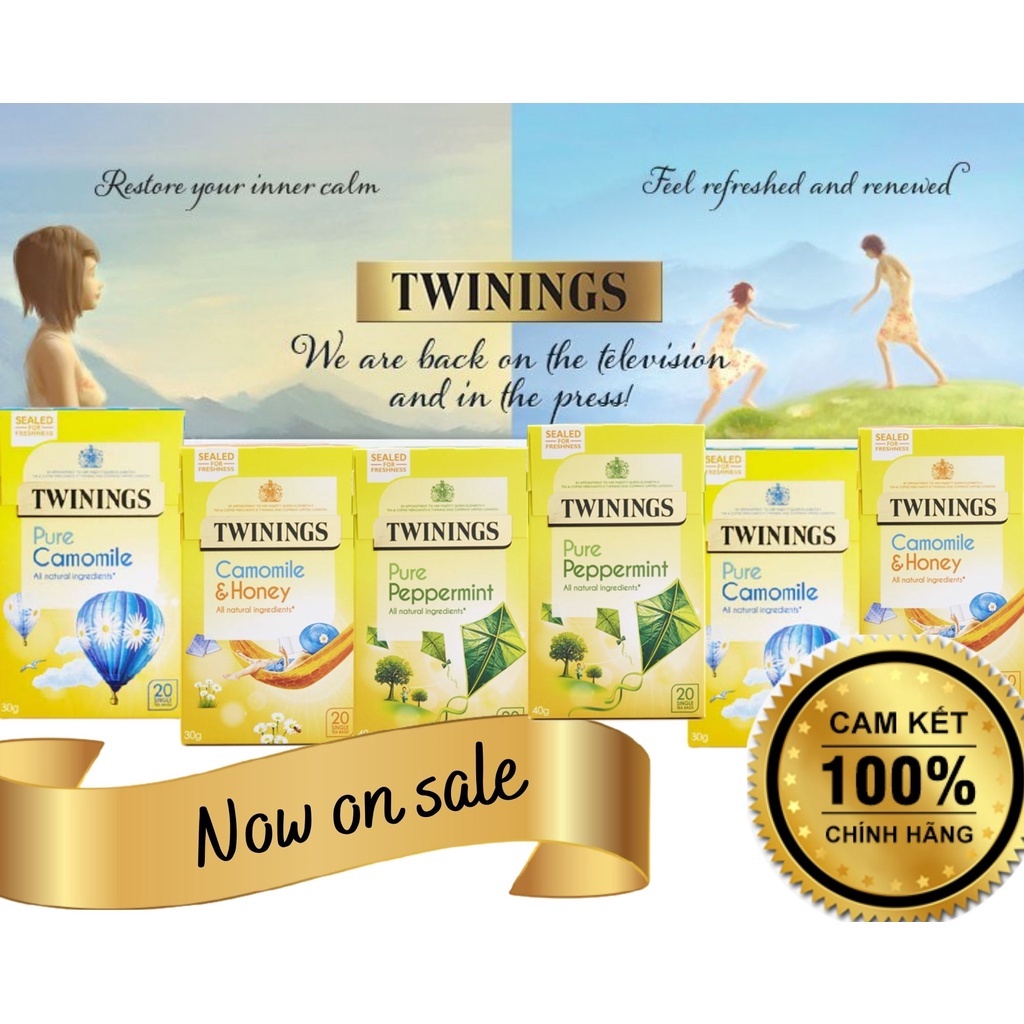 [Date 2022] Bộ sưu tập trà Twinings thảo mộc chăm sóc sức khỏe cơ bản